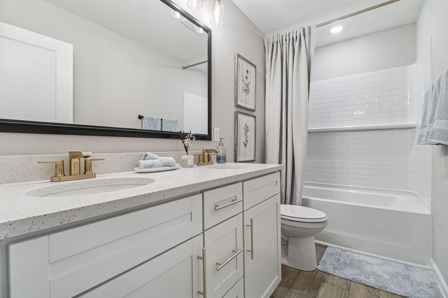 Functional secondary bathrooms with stylish modern finishes