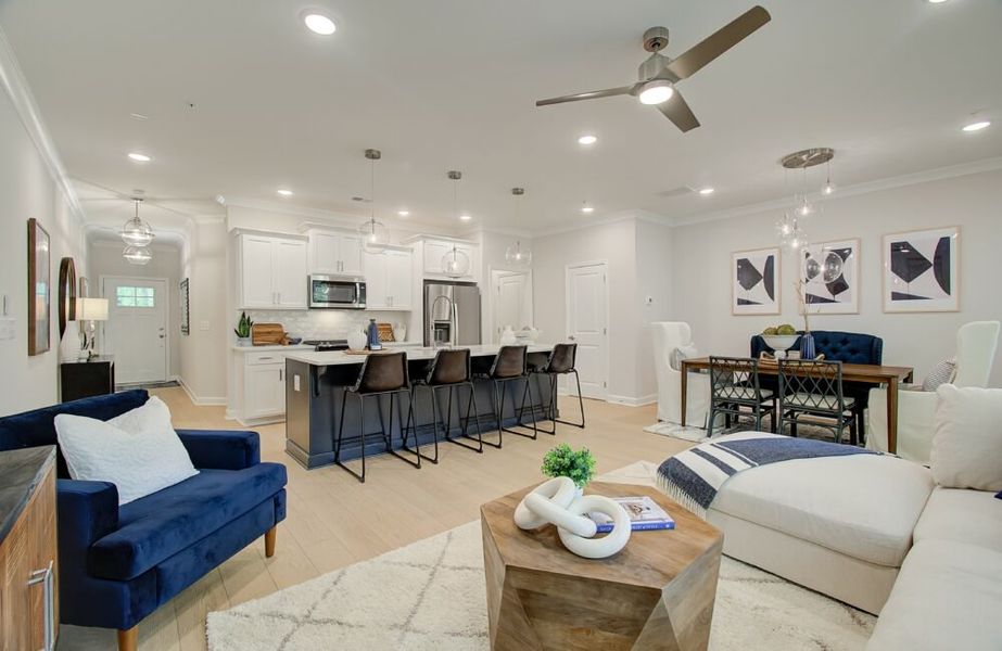 Furnished interior in a model home at Bluffs at Bells Ferry in Marietta (Image 7).