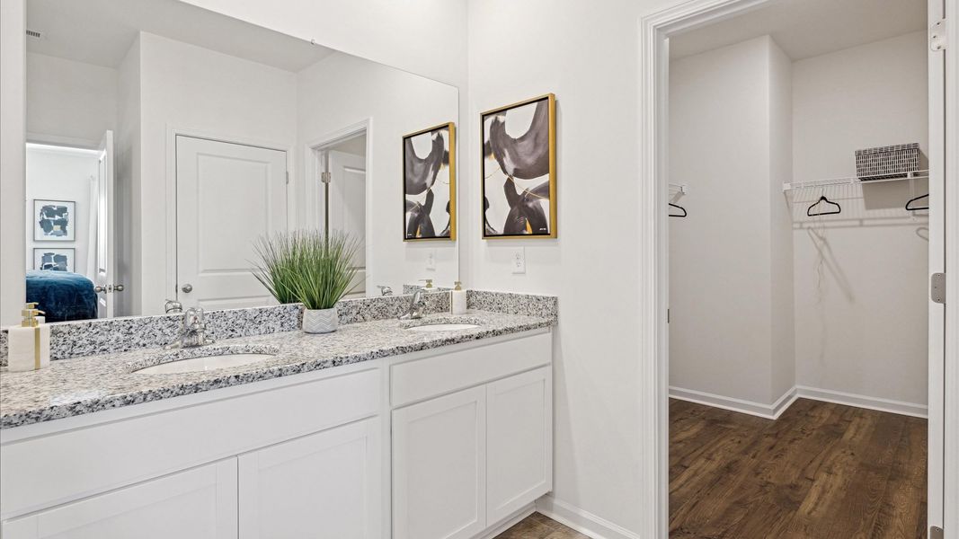 Furnished interior in a model home at The Hideaway at Fox Meadows in Bluff City (Image 15).