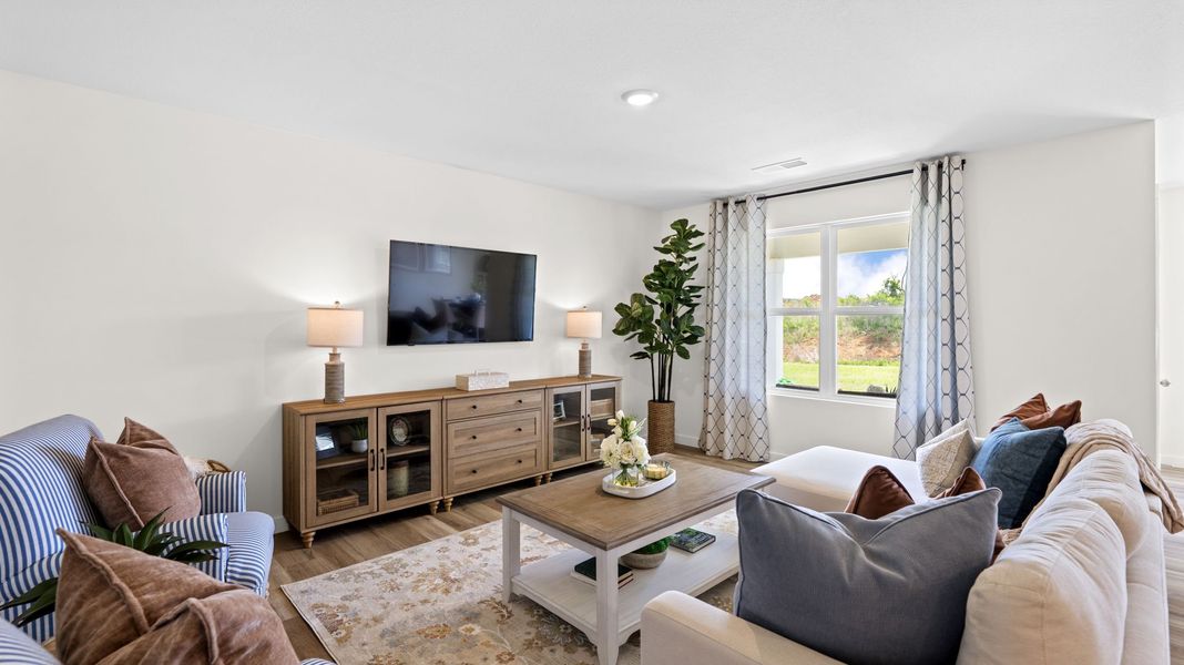 Furnished interior in a model home at Prairie Pass Express in Apison (Image 22).