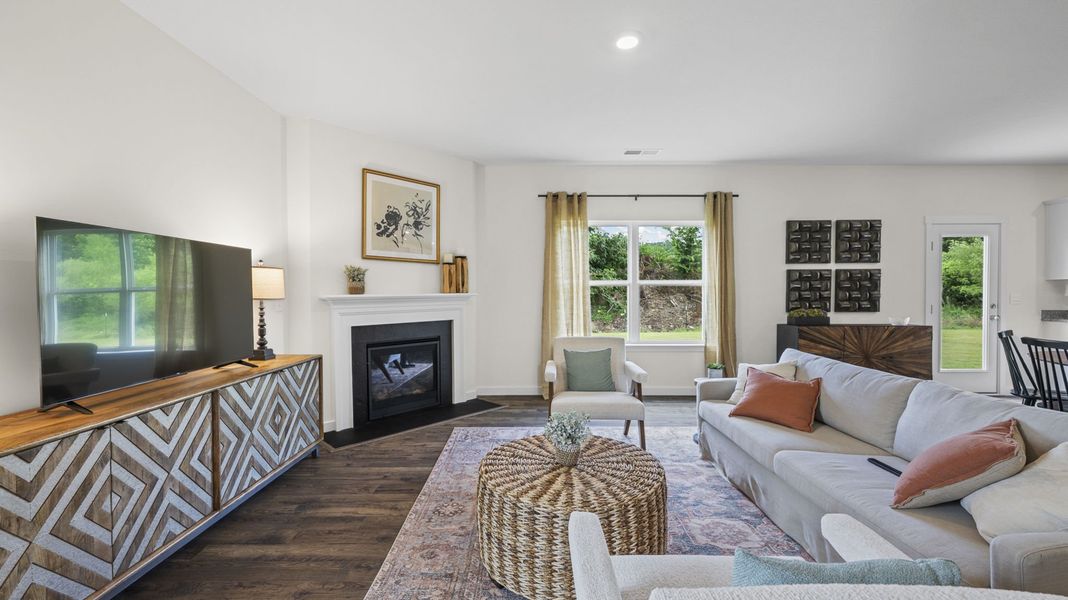 Furnished interior in a model home at The Cove at Thrasher Landing in Hixson (Image 16).