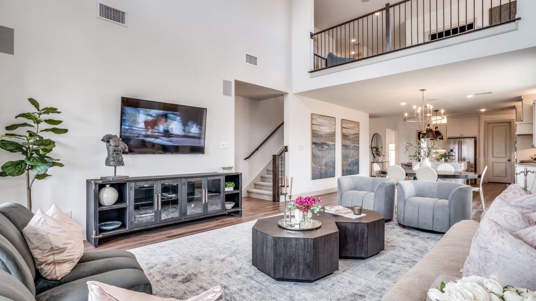 Furnished interior in a model home at Watson Branch in Mansfield (Image 28).