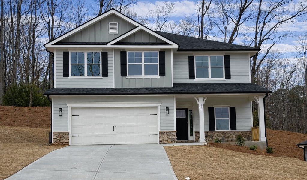 Front exterior of a home in the Thunder Ridge community, located in Dawsonville, GA (Image 10).