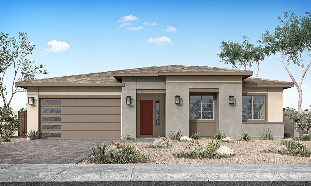 Front exterior of a home in the Abel Ranch community, located in Goodyear, AZ (Image 8). Front exterior of a home in the Abel Ranch community, located in Goodyear, AZ (Image 8).