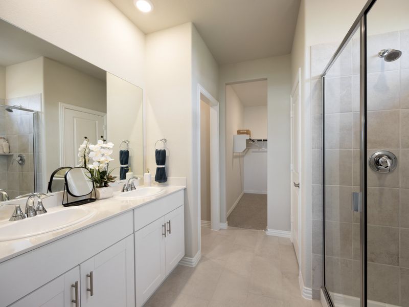 Furnished interior in a model home at Parks at Foster Crossing - Spring Series in Anna (Image 14). Furnished interior in a model home at Parks at Foster Crossing - Spring Series in Anna (Image 14).