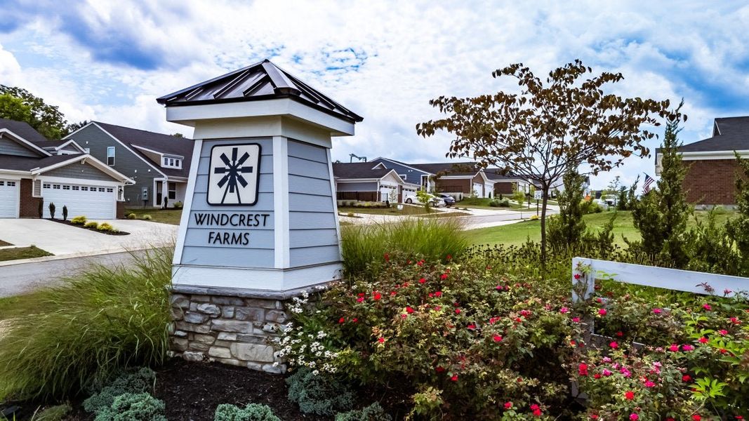 Entrance to the Windcrest Farms community in Louisville, KY, featuring signage and landscaping (Image 13).