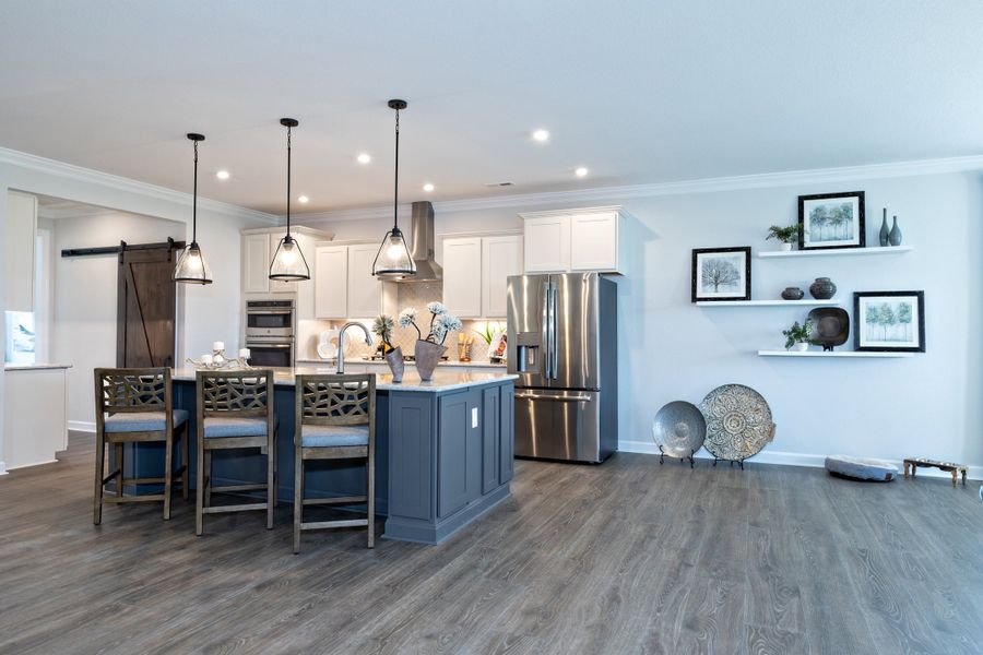 Furnished interior in a model home at The Gables in Moyock (Image 26).