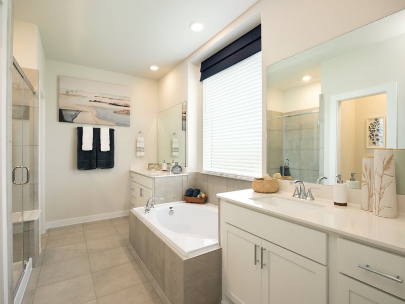 Furnished interior in a model home at Kingdom Heights in Rosenberg (Image 18). Furnished interior in a model home at Kingdom Heights in Rosenberg (Image 18).