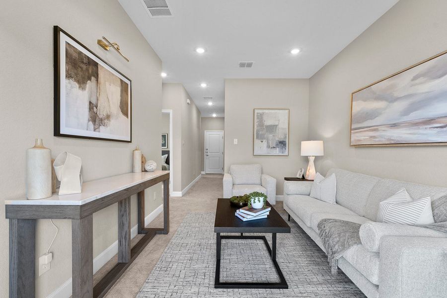 Furnished interior in a model home at Friedrich Hill in San Antonio (Image 60).