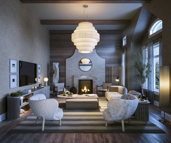 Furnished interior in a model home at Palma Del Lago in Miami Lakes (Image 13).