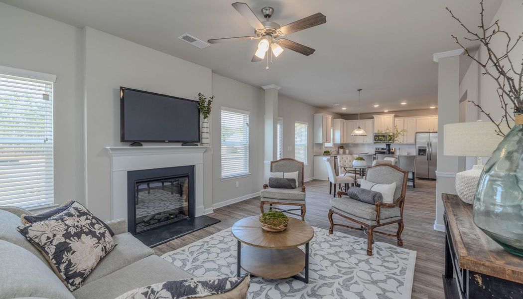 Furnished interior in a model home at Chimney Oaks in Homer (Image 34). Furnished interior in a model home at Chimney Oaks in Homer (Image 34).