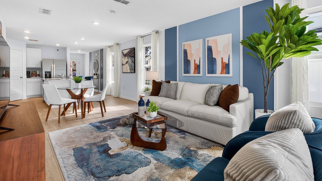 Furnished interior in a model home at Irongate Villas in Jacksonville (Image 16).