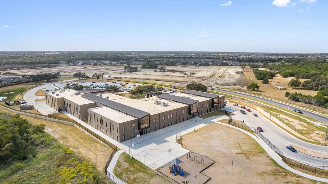 Aerial view of the Bar W Ranch community in Leander, TX, showing layout and nearby surroundings (Image 14).