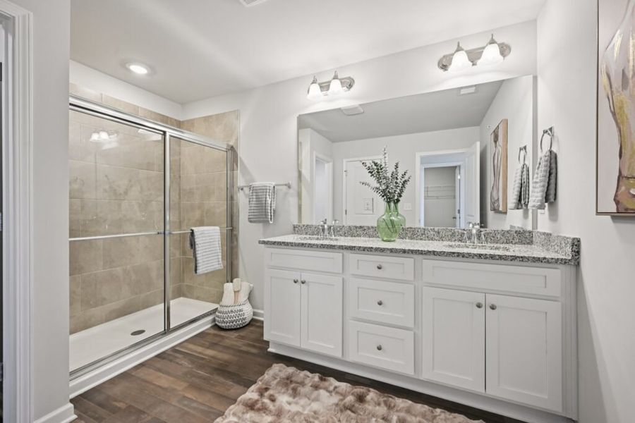 Furnished interior in a model home at Chastain Heights in Woodstock (Image 41).