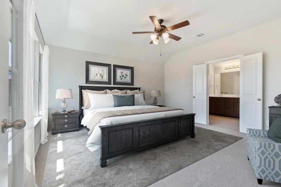 Primary Bedroom | Concept 1638 at Hulen Trails in Fort Worth, TX by Landsea Homes