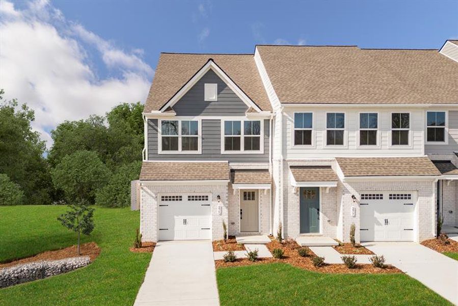 Brand-new townhomes 5 minutes to I-65 with a 1-car garage, private backyard, & included lawn care!