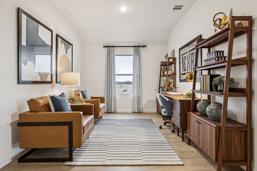 Furnished interior in a model home at Sunterra Lakes in Brookshire (Image 3). Furnished interior in a model home at Sunterra Lakes in Brookshire (Image 3).