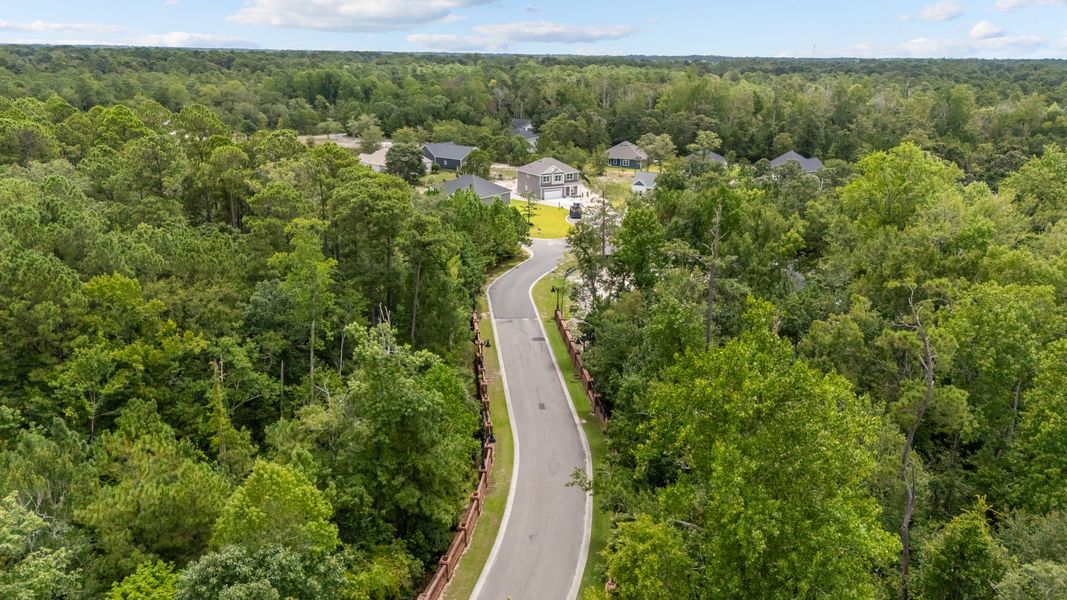 Aerial view of the Rutledge community in Shallotte, NC, showing layout and nearby surroundings (Image 1).