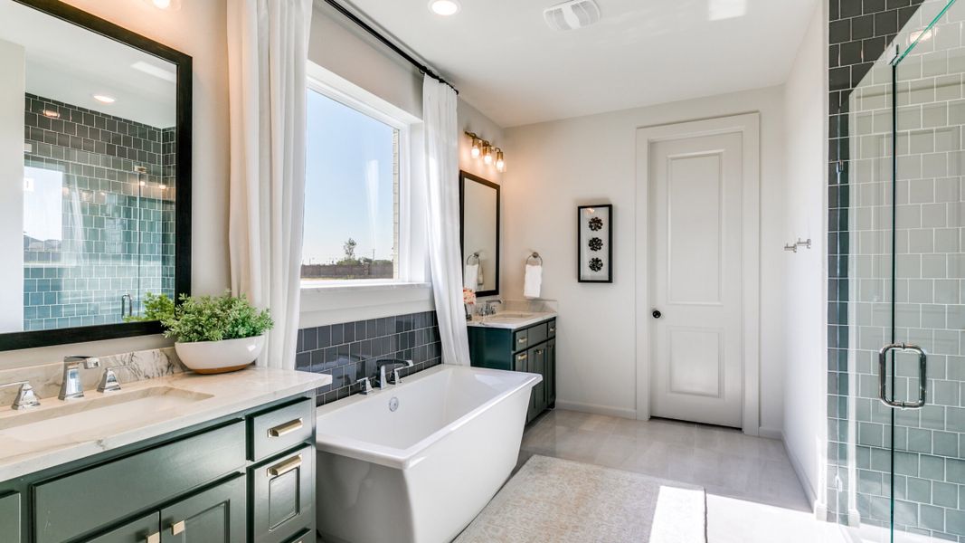 Furnished interior in a model home at Estates at Stacy Crossing in McKinney (Image 32).