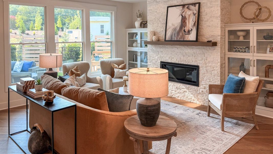 Furnished interior in a model home at The Courtyards at Walters Farm in Huntersville (Image 24).