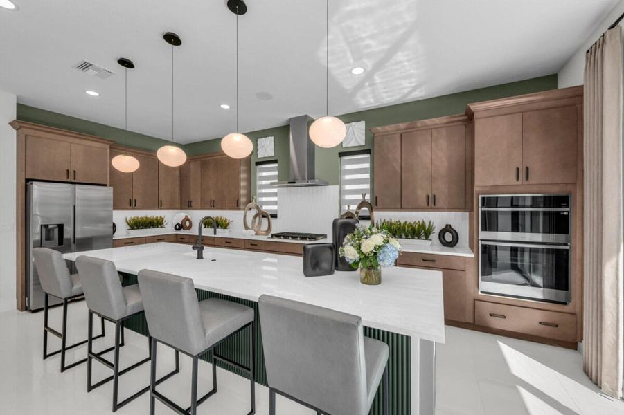 Furnished interior in a model home at Aqua in Bradenton (Image 220).