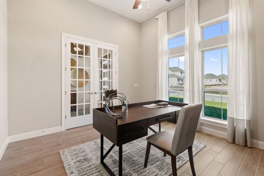 Furnished interior in a model home at Persimmon in Buda (Image 7).