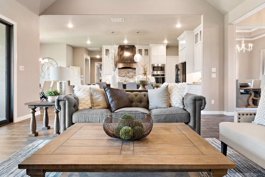 Furnished interior in a model home at Vintage Oaks in Weatherford (Image 61).