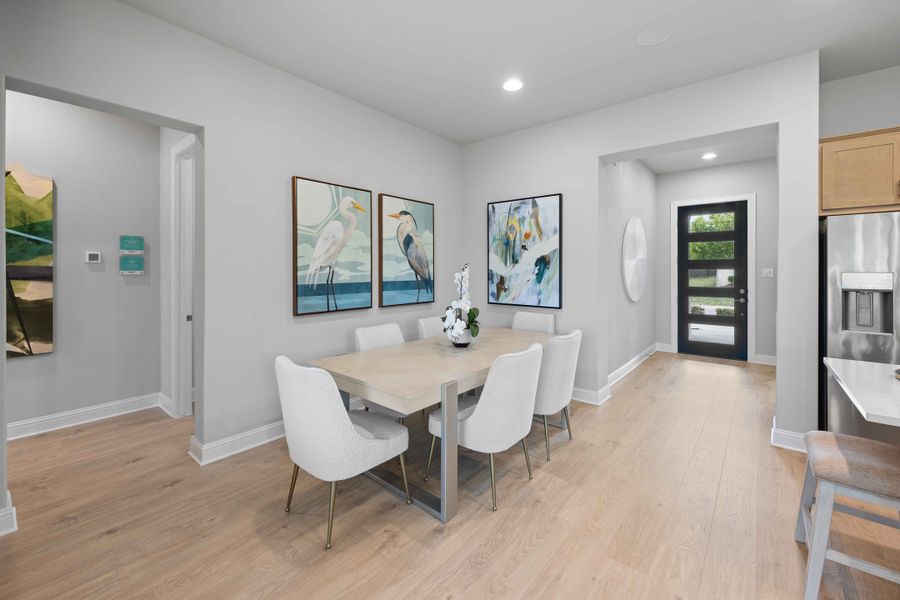 Furnished interior in a model home at Cross Creek in Cedar Park (Image 18).