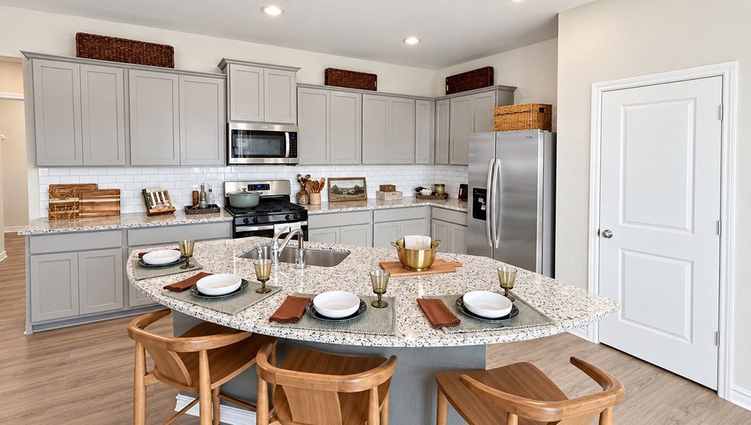 Furnished interior in a model home at Redbird Ranch in San Antonio (Image 9).