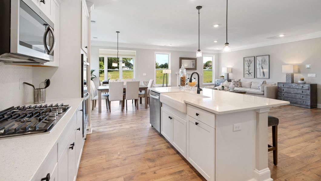 Furnished interior in a model home at Hunters Creek in Greenwood (Image 19).