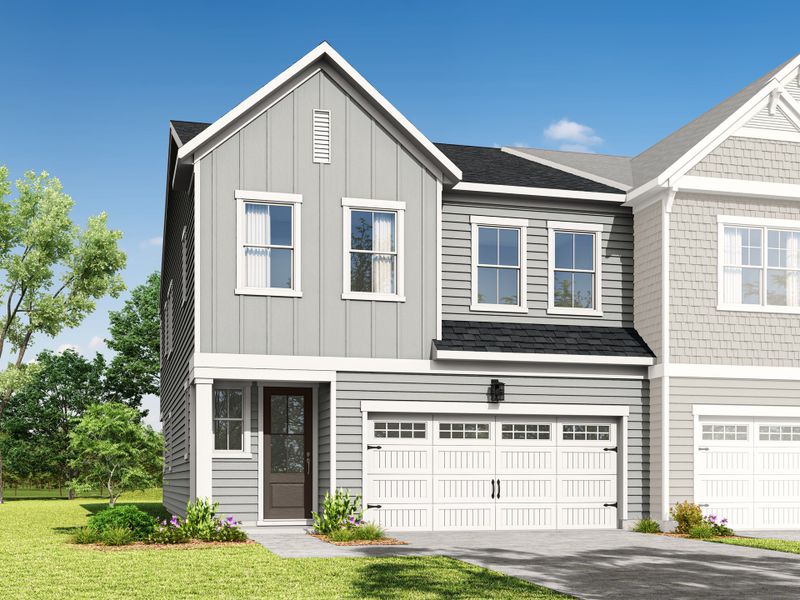 Front exterior of a home in the The Townes at Willow Park community, located in Cary, NC (Image 2). Front exterior of a home in the The Townes at Willow Park community, located in Cary, NC (Image 2).