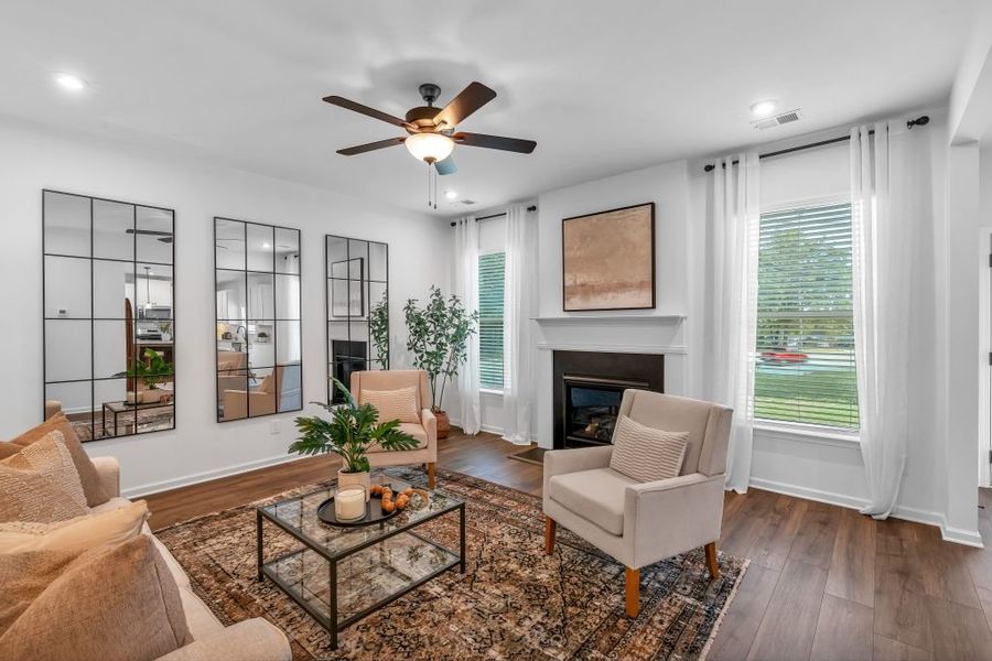 Furnished interior in a model home at The Overlook at Factory Shoals in Mableton (Image 44). Furnished interior in a model home at The Overlook at Factory Shoals in Mableton (Image 44).