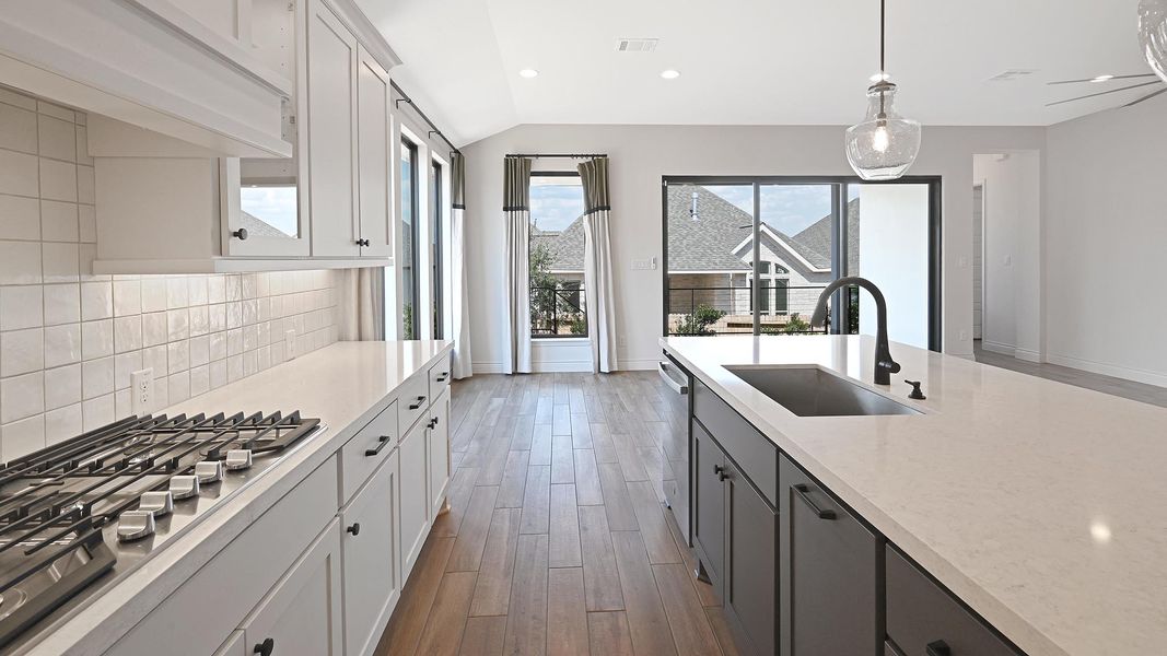 Furnished interior in a model home at Veramendi 50' in New Braunfels (Image 23).