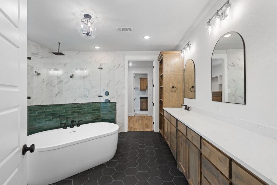 Furnished interior in a model home at Lola Creek Ranch in Boyd (Image 43).