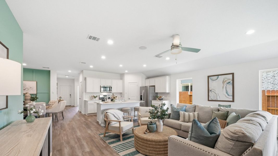 Furnished interior in a model home at Sunterra in Katy (Image 13).