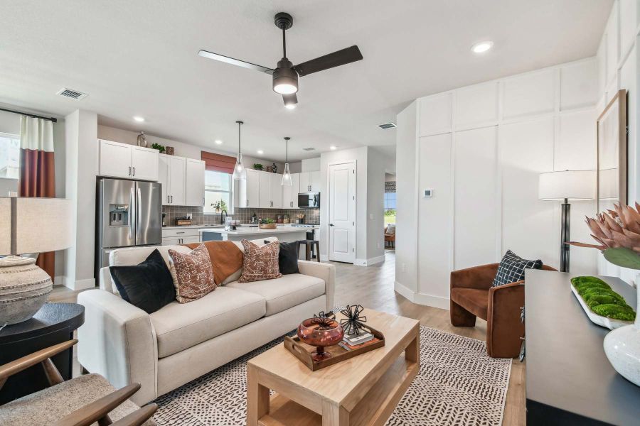 Furnished interior in a model home at SeaFlower – Bungalow Homes in Bradenton (Image 10).