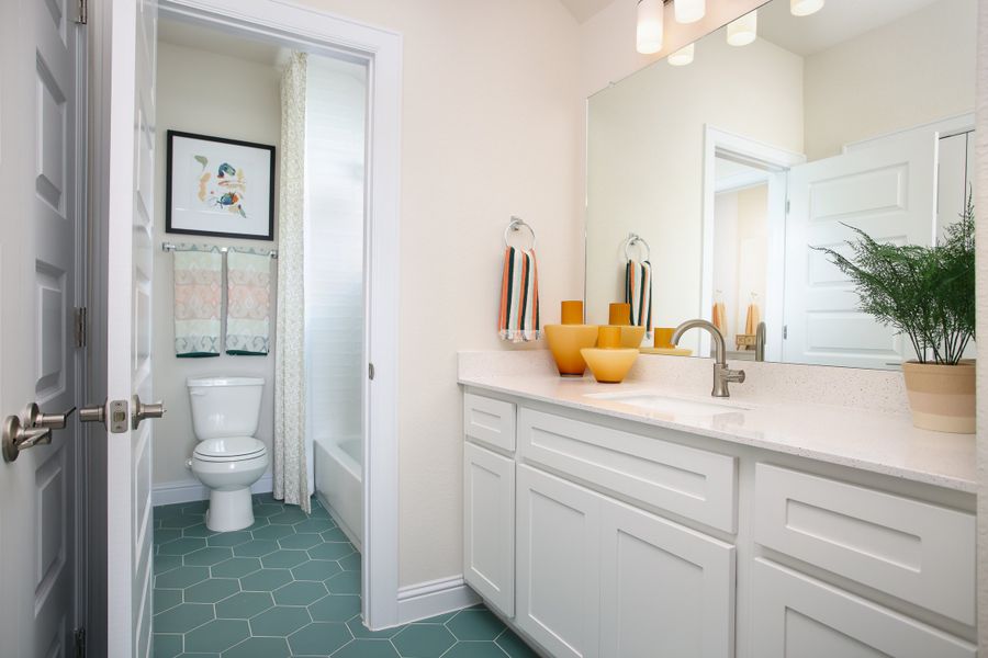 Furnished interior in a model home at Hymeadow in Maxwell (Image 26).