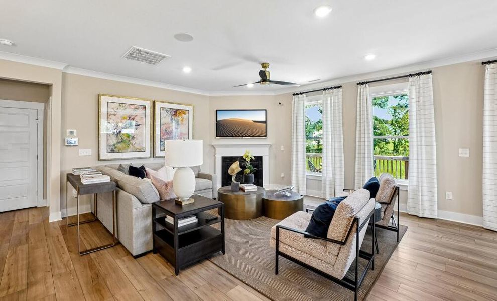 Furnished interior in a model home at High Springs in Clayton (Image 8).