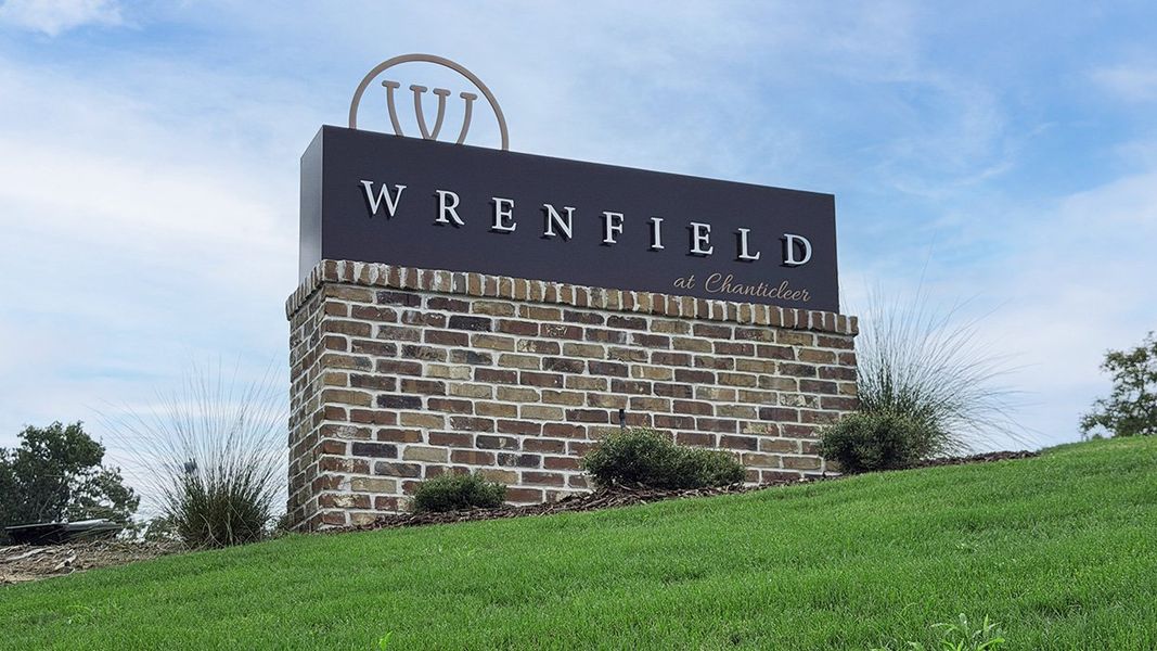 Entrance to the Wrenfield at Chanticleer community in North Augusta, SC, featuring signage and landscaping (Image 2).