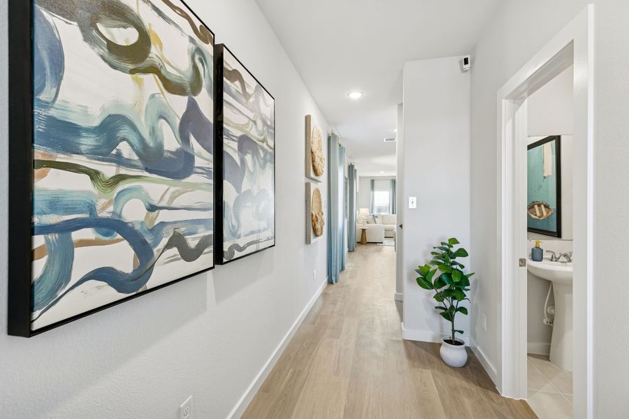 Entryway in a Nicholson Ranch Magnolia Model Home in Lavon TX by Trophy Signature Homes