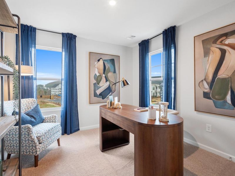 Furnished interior in a model home at Townes at North Main in Lillington (Image 6).