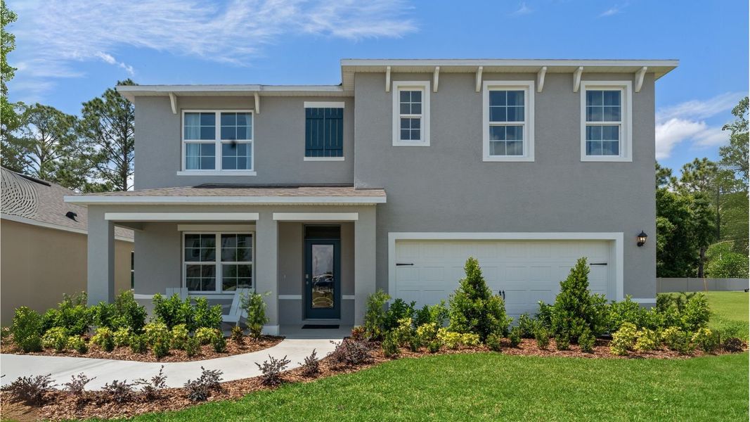 Front exterior of a home in the Tides Edge community, located in Ormond Beach, FL (Image 2).