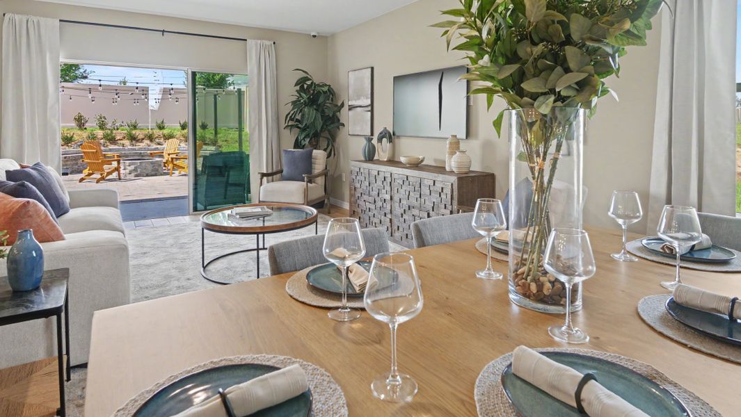 Furnished interior in a model home at Crosswinds in Haines City (Image 7).