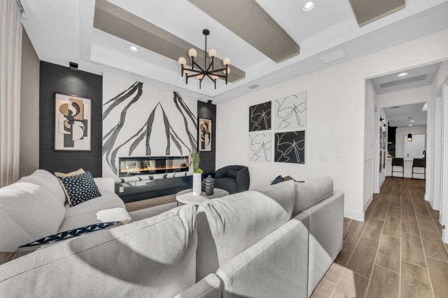 Furnished interior in a model home at Artisan at Watercolor Place in Bradenton (Image 179).