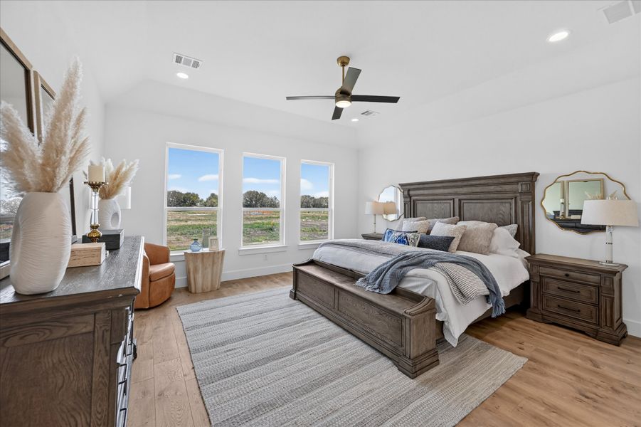 Furnished interior in a model home at Paloma Ranches in Justin (Image 24).