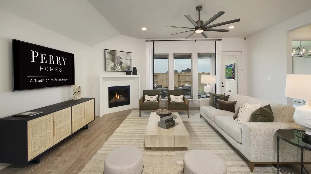 Furnished interior in a model home at Grange 50' in Katy (Image 9). Furnished interior in a model home at Grange 50' in Katy (Image 9).