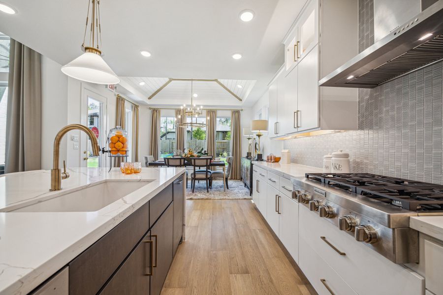 Furnished interior in a model home at ARTAVIA® - 60' in Conroe (Image 14).