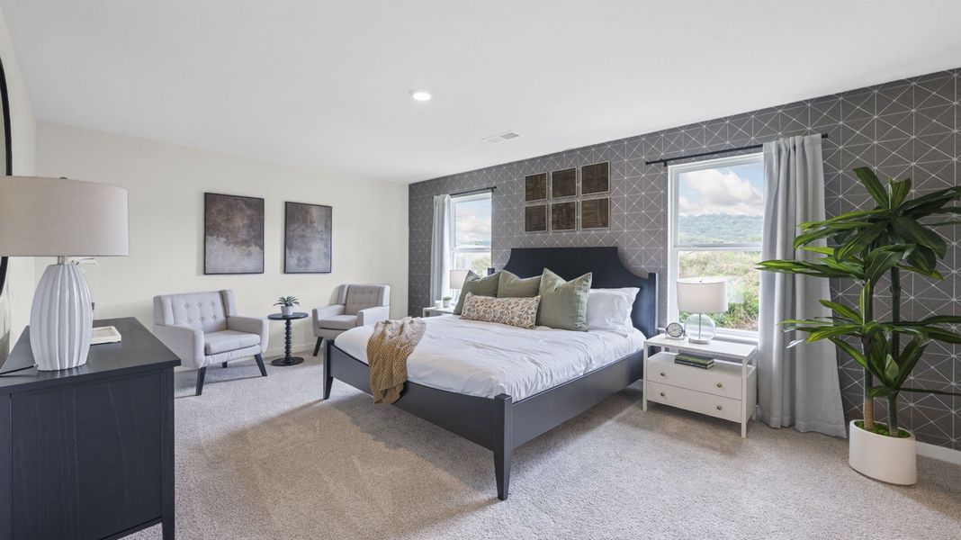 Furnished interior in a model home at The Cove at Thrasher Landing in Hixson (Image 27).