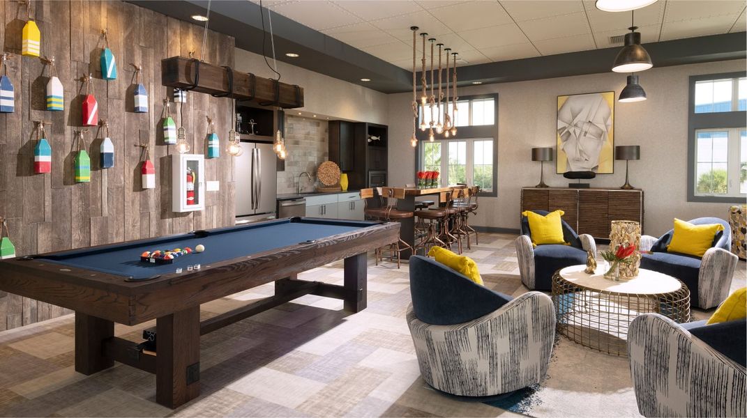 Pool table sitting room