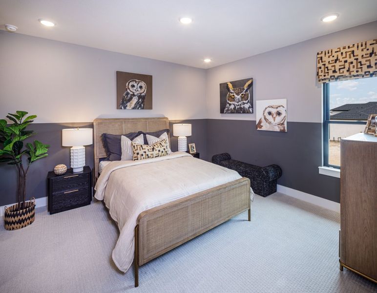 Furnished interior in a model home at Bridgeland in Cypress (Image 20).